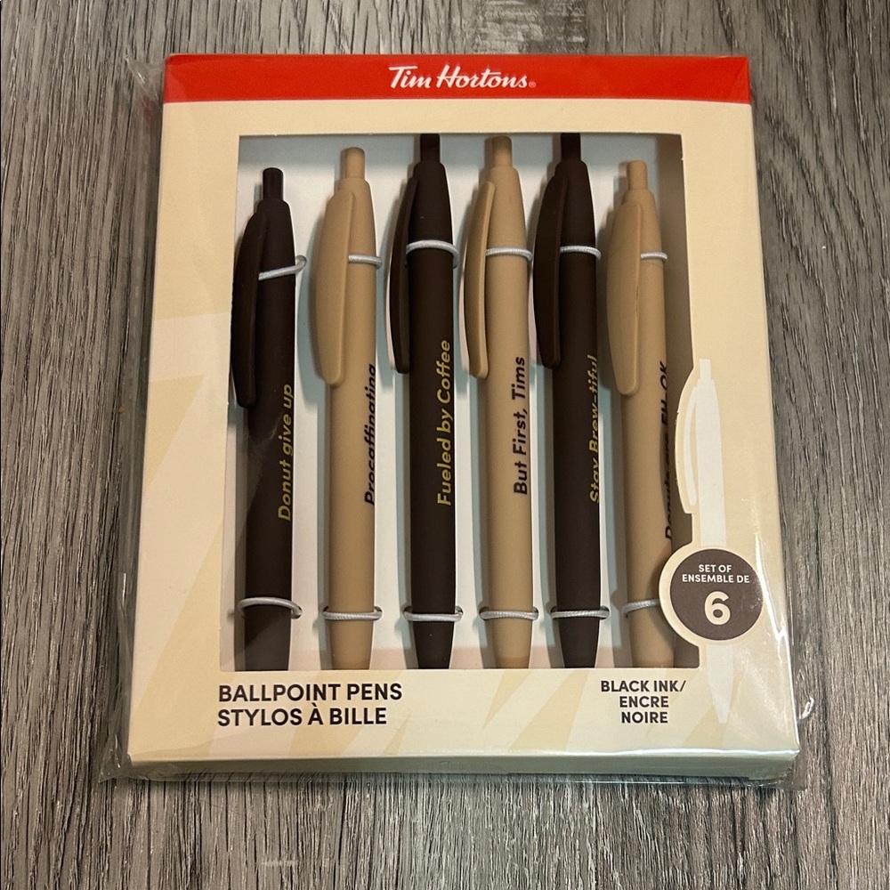 Tim Hortons Ballpoint Pens Set of 6